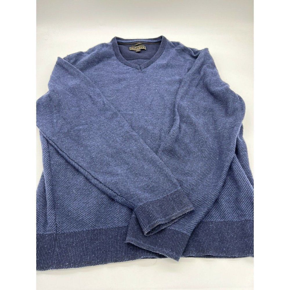 Jos. A. Bank Reserve Men’s V-Neck Sweater Blue Italian Yarn Wool Cashmere XXL